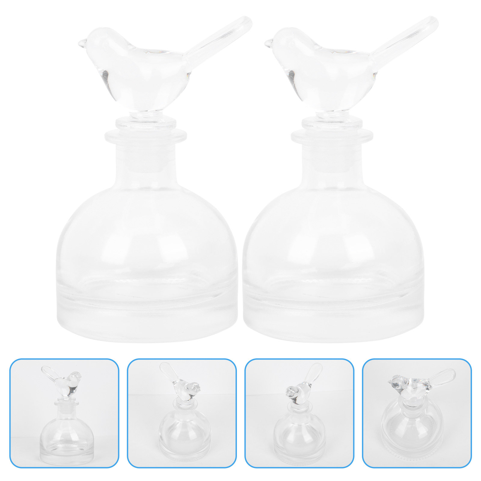 Perfume Fragrance Bottle - 2Pcs 유리 향수병 프리미엄 투명하고 튼튼한